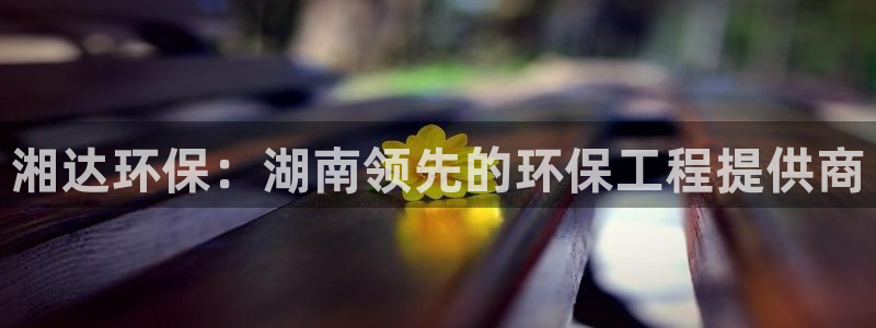 彩名堂计划怎么看：湘达环保：湖南领先