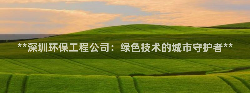 彩名堂免费计划客户端官网：**深圳环保工程公司：绿色技术的城市守护者**
