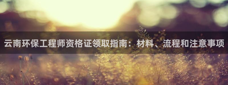彩名堂怎么用不输：云南环保工程师资格