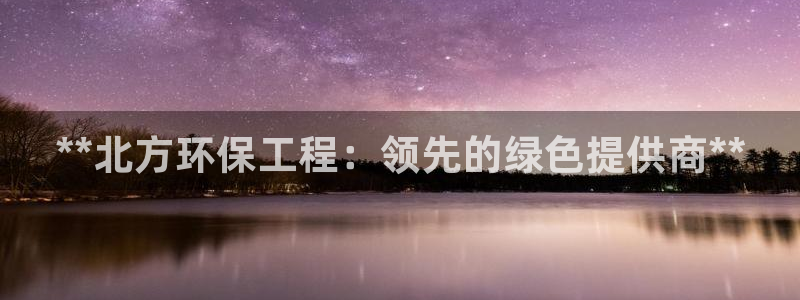 彩名堂怎么跟计划才不连挂呢：**北方环保工程：领先的绿色提供商**
