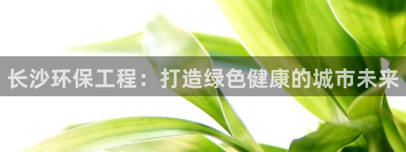 彩名堂app官网：长沙环保工程：打造绿色健康的城市未来