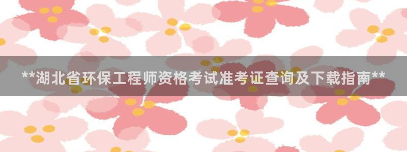 彩名堂排三：**湖北省环保工程师资格